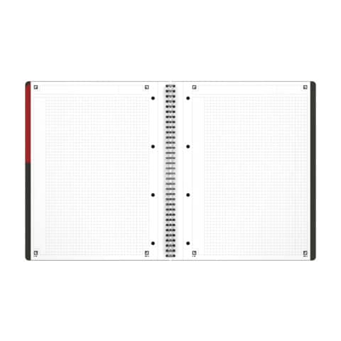 Quaderno spiralato OXFORD International Activebook Maxi A4+ grigio/arancio quadretti 5 mm - 100104329